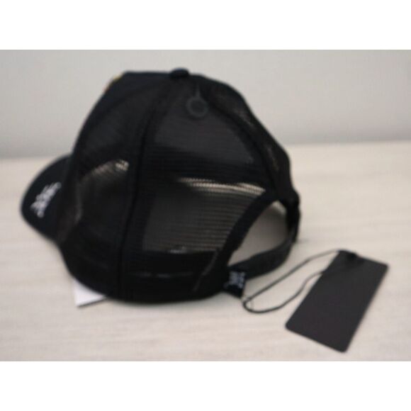 Ed Hardy Men's O/S Black Embroidered Tiger Head Mesh Snapback Trucker Hat - Picture 2 of 10